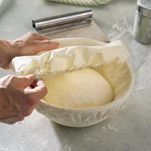 Banneton Bread Proofing Basket Set of 2, 9 inch Round Sourdough Proofing Bowls, Handmade Rattan Baskets and Liners