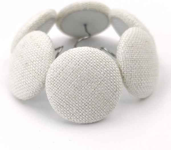 12 Colors Fabric Covered Button Twist Pins for Sofa, Upholstery, Armchair Caddies, Bed Skirts, Slipcovers (Rice White,