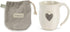 DEMDACO Kind Heart Cream Inspirational Ceramic Stoneware Coffee Mug, 16 Ounce