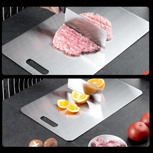 Fittakan 316 (3PC-S+L+XL) Stainless Steel Cutting Board for Kitchen, Medical Grade Double Sided Non Toxic & Non Moldy
