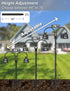 76 Inch 5 Hummingbird 2 Adjustable Double Shepherds Hooks for Outdoor with Sleeve, Heavy Duty Bird Feeder Pole Stand