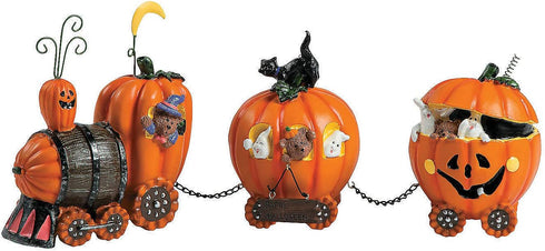 Pumpkin Express Train for Halloween Decorations - Fall Home Decor Table Top