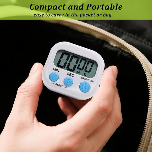 BXF SPORTS 4 Pack Multi-Function Electronic Timer - Kitchen Timer,Magnetic Digital Timers,Big LCD Display, ON/Off