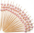 PuTwo Toothpicks for Cocktail Appetizers, Fruits, Dessert, 100 Count, Pink Pearls