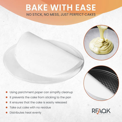 RFAQK 4-Inch Mini Cake Pans Set for Baking - Nonstick 4PCs Small Pans for Cheesecakes, Pizzas, and Smash Cakes
