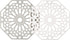 Mintrico Silicone Trivet Mat Pad for Hot Dishes, Set of Two (White & Grey Octagon)