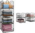 Stackable Closet Organizers and Storage Bins - 4 Pack Sturdy Metal Clothes Storage Container