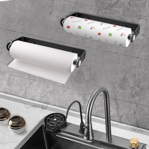 PEDORUBY Under Cabinet Paper Towel Holder, Adhesive or Drill Mount Paper Towel Holder, Wall Mount Paper Towel Holders