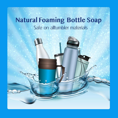 200ml Natural Foaming Bottle Soap | Safe for Stainless Steel, Plastic & Thermal Flasks | Eco-Friendly & Plant-based