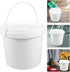 2pcs Heavy Duty Portable Household Bucket Tub with Treasure Grade Lid, Kitchen Food Buckets for Pets & Storage