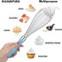 12-Inch Stainless Steel Wire Whisk, Balloon Whisks for Cooking with Soft Silicone Handle, Thick Durable Whisker for