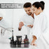 Black Toothbrush Holder for Bathroom, Detachable Tray for Electric Toothbrush, Countertop Organizer for Vanity Sink