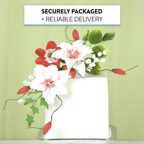 5 Count Global Sugar Art Lily of the Valley Sugar Cake Flowers Filler Spray, White, by Chef Alan Tetreault