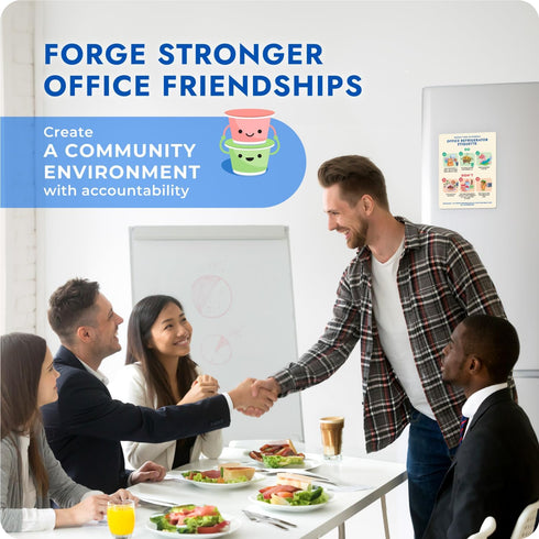 Office Refrigerator Etiquette Guide, Magnetic Signs for Respectful Behavior, Cute Office Supplies & Accessories