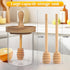 SlZKADY 12 Oz 2 Honey Jar with Wooden Dippers and Lid,Honey Pot Dispenser,Clear Glass Honey Container for Home