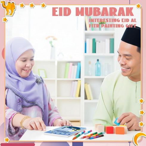 Zhanmai 48 30 Pcs Eid Mubarak Goodie Bags Favor Days of Ramadan Watercolor Coloring Book Bulk with Stacking Crayons