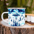 UFO Alien Abduction Enamel Camp Mug, Outdoor Camping Campfire Coffee Cup (12oz)