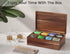 Packet 8 Acacia Wood Tea Bag Organizers, Tea and Sugar Storage Chest with Lid, Wooden Teabag Holder Containers,Tea Box