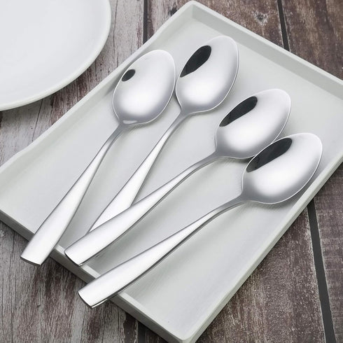 Asking 12-Piece Stainless Steel Dinner Spoon Set