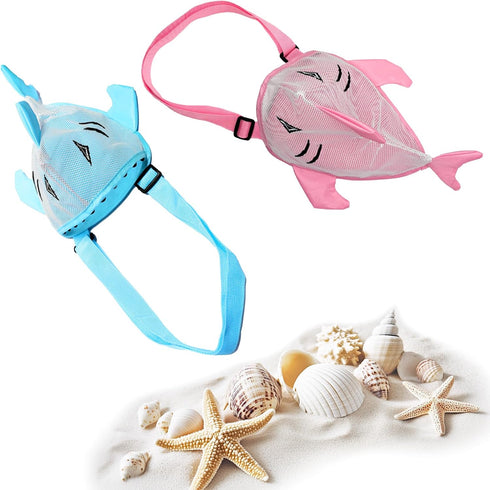 Anandming Sea Shell Bags for Beach, Mesh Seashell Holder,Shelling Collecting Tools Travel Sand