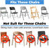 6 PCS White Spandex Folding Chair Covers, Upgraded Universal Fitted Chair Slipcovers Protector for Wedding, Banquet