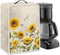 Sunflower Dustproof Waterproof Coffee Maker Cover for Small Kitchen Appliances, Fingerprint Protection Cover