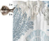 Blue Farmhouse Short Window Curtain Valances, Summer Beach Coral Starfish Valances, Nautical Coastal Rod Pocket