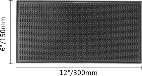 Set 2, 6" 12" Countertop Bonsicoky Silicone Bar Mat of x Bar Service Spill Mat, Non-Slip Waterproof Cocktail Bartender