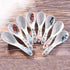 Japanese Style Soup Spoons set of 8, Ceramic Ramen Spoons Serving for Wonton, Salad, Porridge