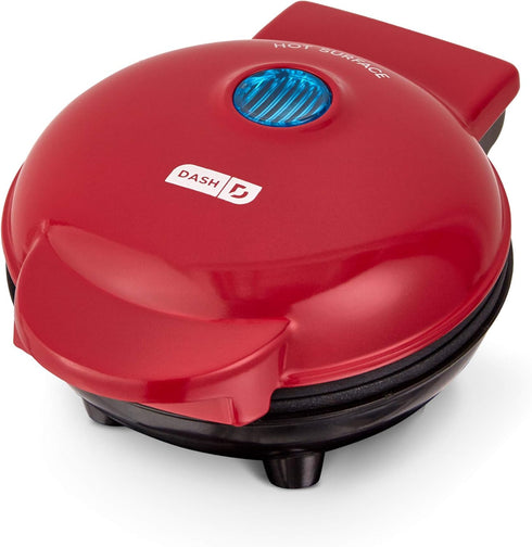 DASH Mini Maker Portable Grill Machine + Panini Press for Gourmet Burgers, Sandwiches, and Snacks - Red