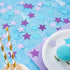 Star Confetti for Table Decoration, 200pc in Turquoise Blue, Lavender, Purple, 1.2 inch Diameter for Wedding Birthday