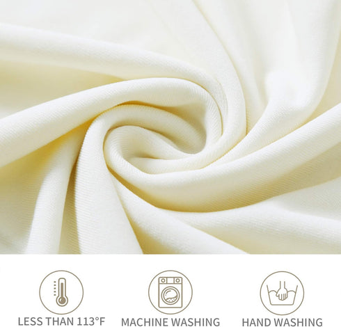 Ascoza 6 Pack Ivory Spandex Folding Chair Covers in Stretch Washable Fabric for Wedding, Party,Holidays,Celebration