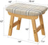 viewcare Foot Stools Ottoman, Small Soft Footrest Ottoman with Wood Legs, Sofa Footrest Extra Seating for Living Room
