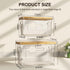 WBKATN 2 Pack Trash Bag Holder with Bamboo Lid, Stackable Acrylic Trash Bag Dispenser Roll Holder Under Sink, Plastic