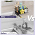 360Auto-Drain Countertop SWTYMIKI Sink Caddy Sponge Holder - Large Sponge Holder for Kitchen Sink with Tray, Rustproof