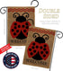 Welcome Ladybug Burlap Garden Flag - Double-Sided 12.5 x 18 Yard Decorations for Springtime Insect Wildlife