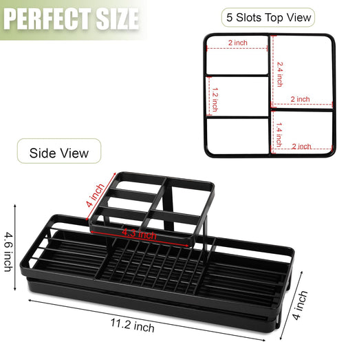 Countertop, 5 Toothbrush Holders for Bathrooms, Carbon Steel Tooth Brushing Holder Electric Toothbrush and Toothpaste
