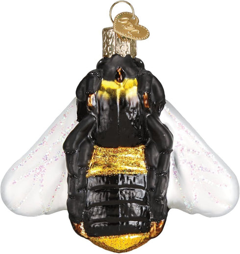 Old World Christmas Bee Collection Glass Blown Ornament for Christmas Tree, Bumblebee