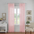 Elrene Home Fashions Jolie Crushed Semi-Sheer Window Curtain, 52" x 84" (1 Panel), Adjustable Tie-Top, Blush