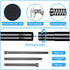 Tension Curtain Rod, Adjustable Spring Curtain Rod, Non Slip for Windows 28 to 48 Inch