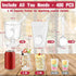 400Pcs 5oz Set 180 50 MAPVOLUT Clear Plastic Dessert Cups with Spoons & Toothpicks - Reusable Square & Round Mini