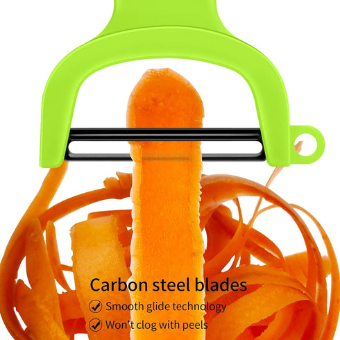 Original Vegetable Peeler Carbon Steel Blade 3-Pack in Red, Green, Yellow