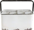 Creative Co-Op Distressed White Metal Caddy with 6 Compartments