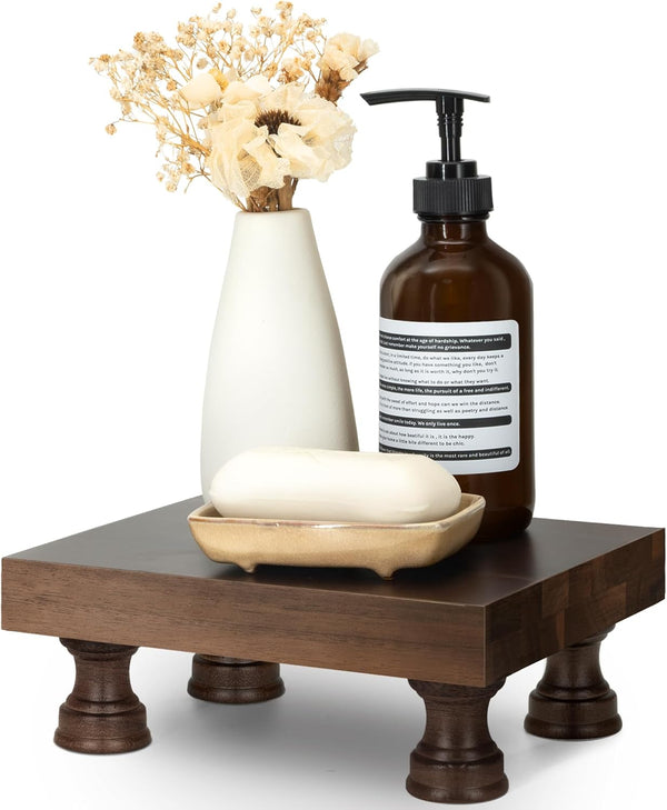 EOSAHR Decorative Display Risers for Farmhouse Decor - Acacia Wood Risers Display