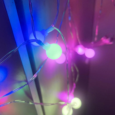 GlowNest 19.7ft LED Globe String Lights - USB Color Changing Twinkle Lights with Remote for Indoor, Classroom