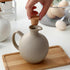 Set 2 15 Oz Elsjoy of Ceramic Oil Vinegar Dispenser with Cork and Tray, Tabletop Oil Bottles Soy Sauce Jar, Decorative