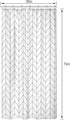 Riyidecor Small Stall White Black Half Single RV Camper Shower Curtain 39x72 Inch, Chevron Herringbone Geometric Decor