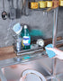 Consumest Sink Caddy - Kitchen Sponge Holder & Dish Brush Holder with Drip Tray, Stainless Steel Rustproof - Silver