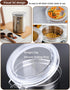 4 (1.8L Silver-4) Coffee Canister Pcs Stainless Steel Food Container with Clear Lids Airtight Container Stackable