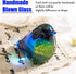 Qf Glass Bird Handmade Blown Glass Figurine, Decorative Ornaments for Home, Blue and Green Paper Weight
